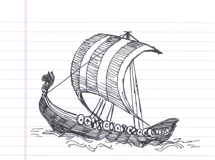 "Seafaring vessel." Doodle by @andrescalo.